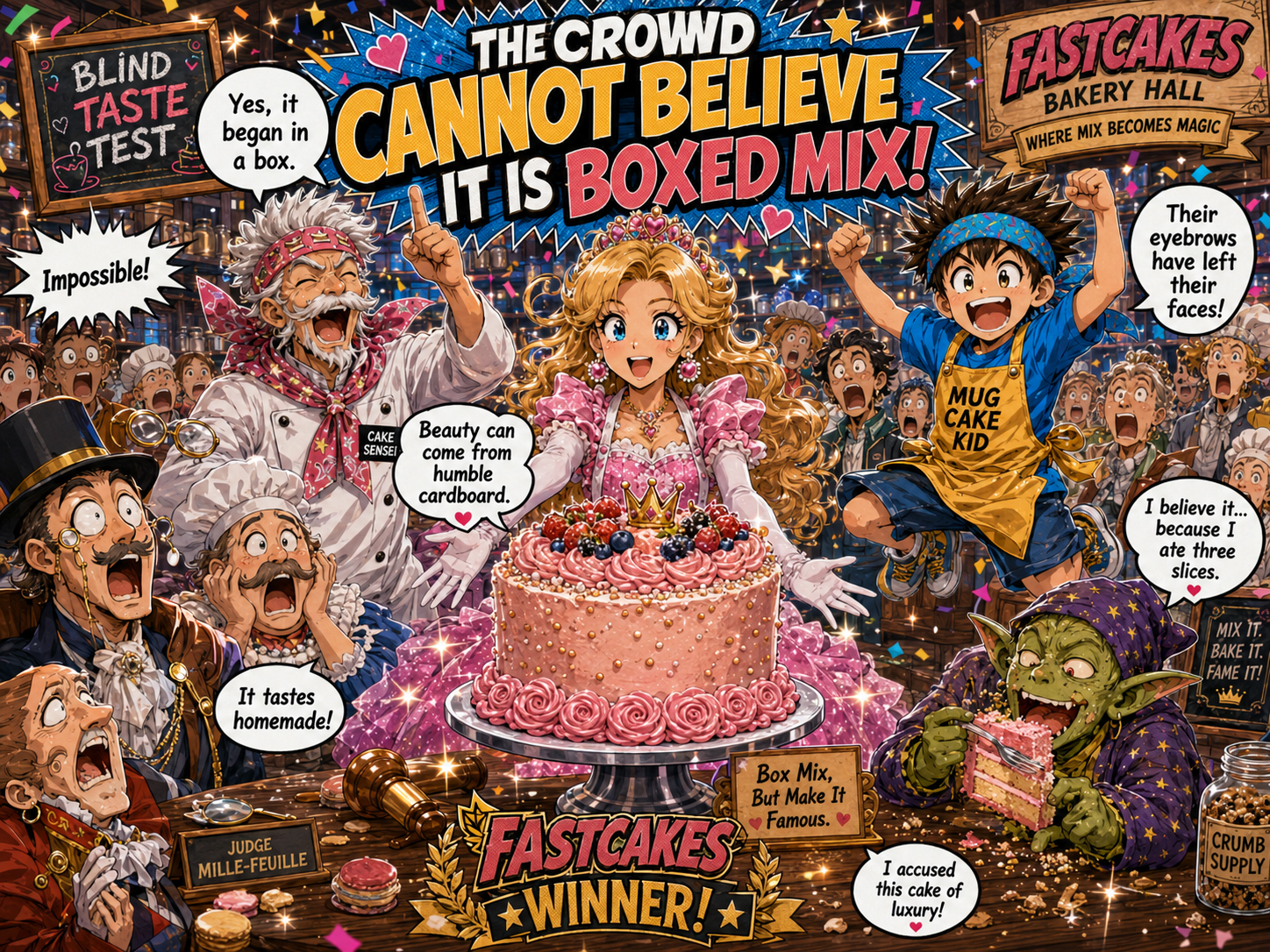 Office crowd shocked by upgraded boxed cake mix