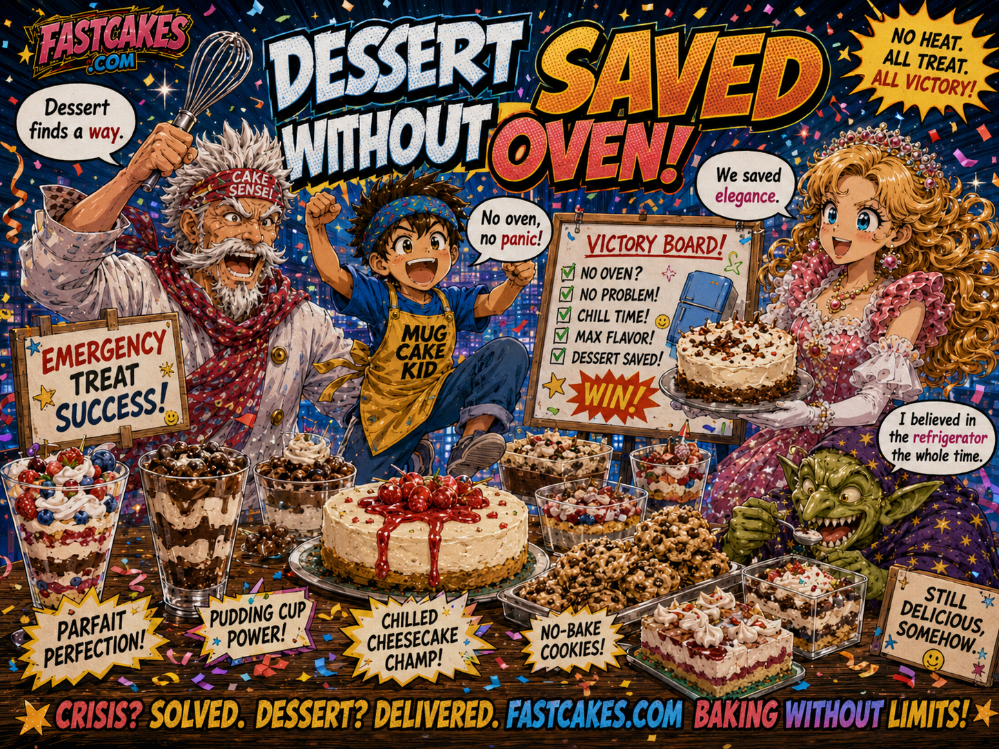Dessert saved without oven by the FastCakes crew