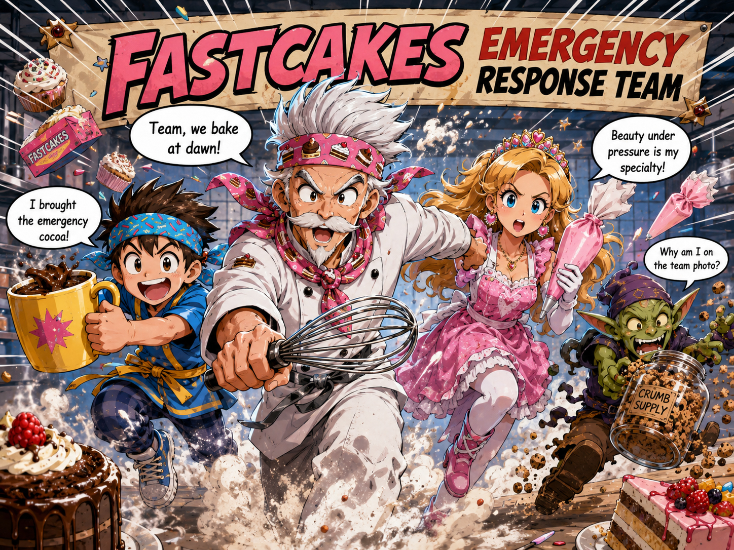 FastCakes emergency response team charging into action