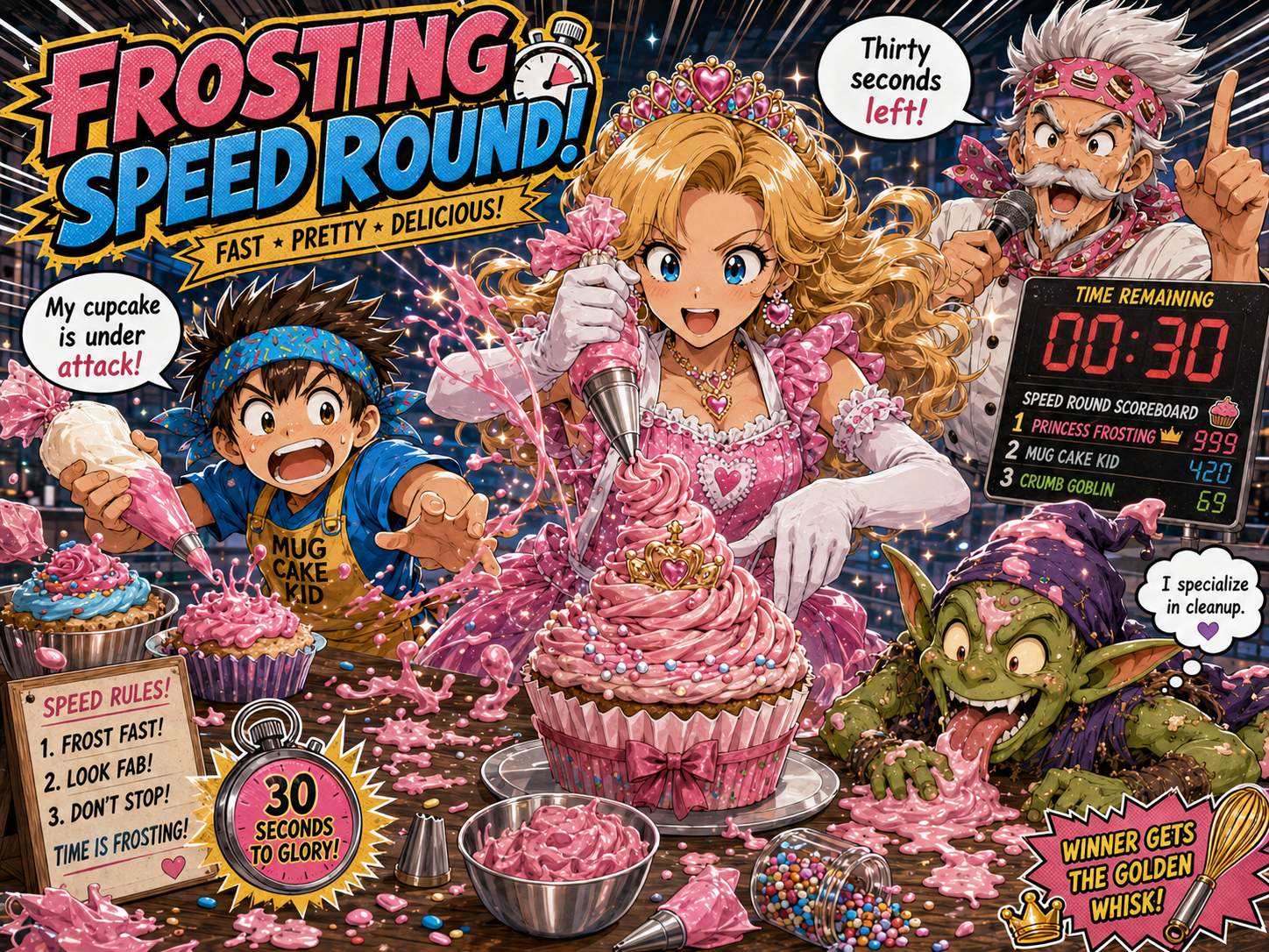 Frosting speed round for office cake rescue