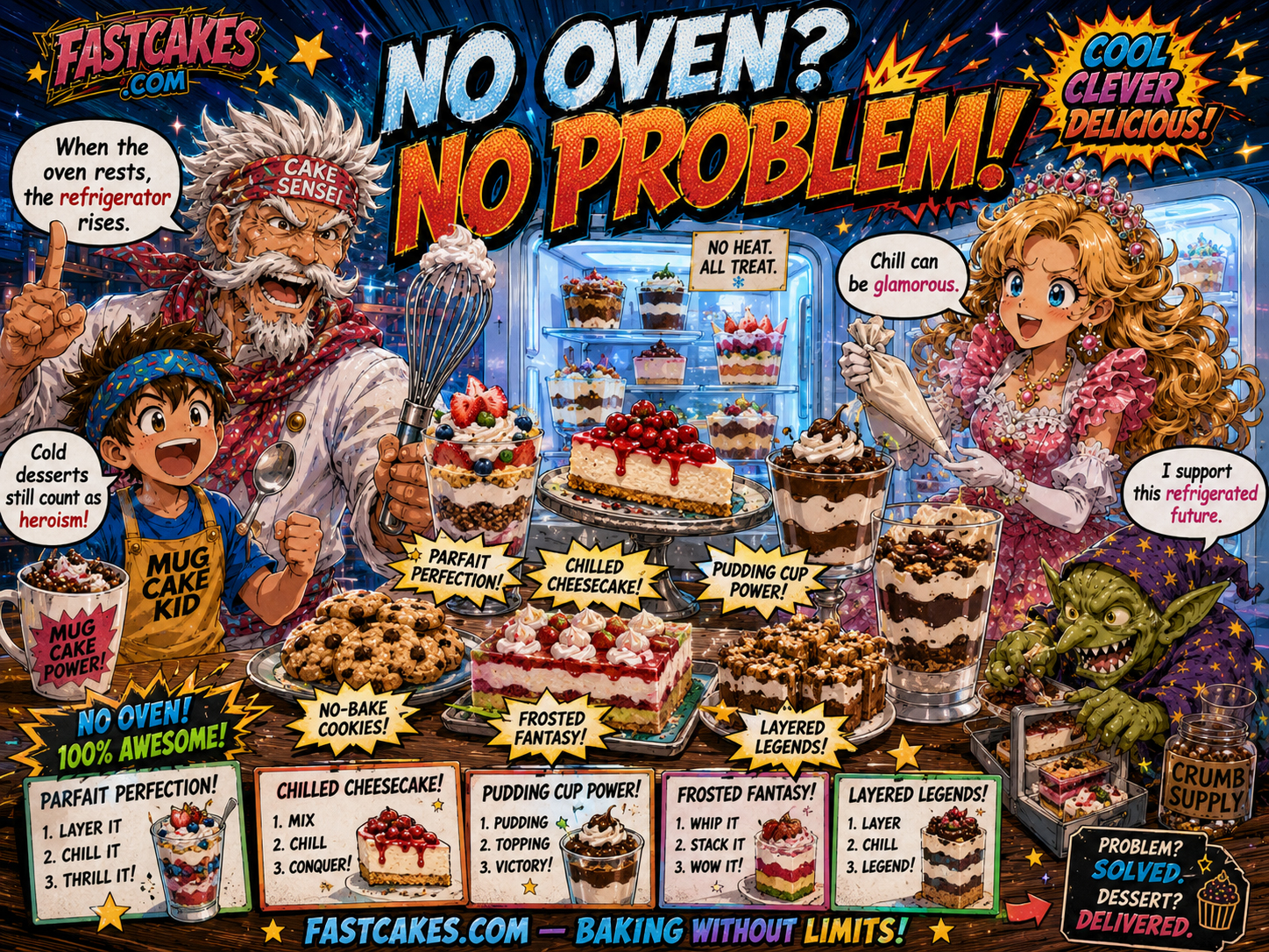 FastCakes team saving dessert without an oven
