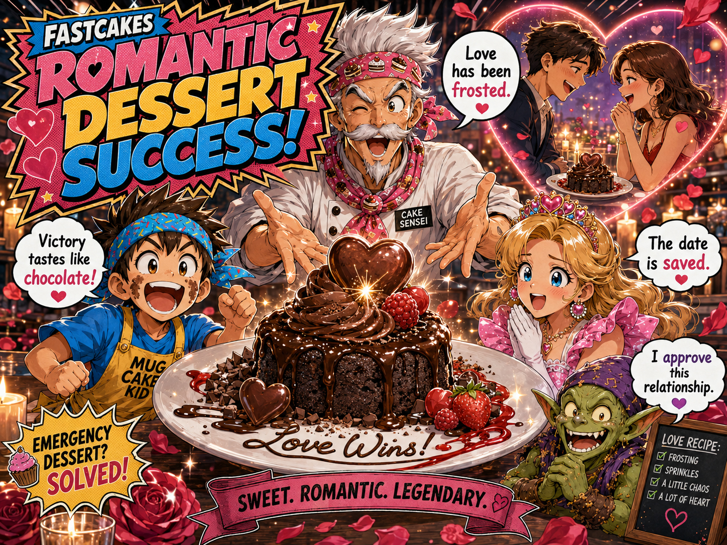 Solar cupcake cart supporting romantic emergency desserts